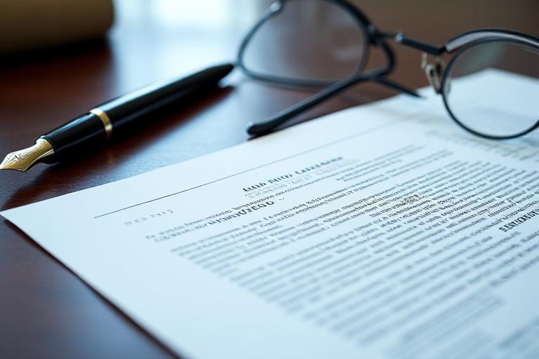 Legal contract documents on a professional desk